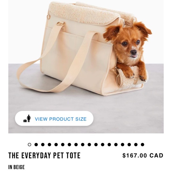 *SOLD* BEIS Everyday Pet Tote in Beige - Picture 1 of 8